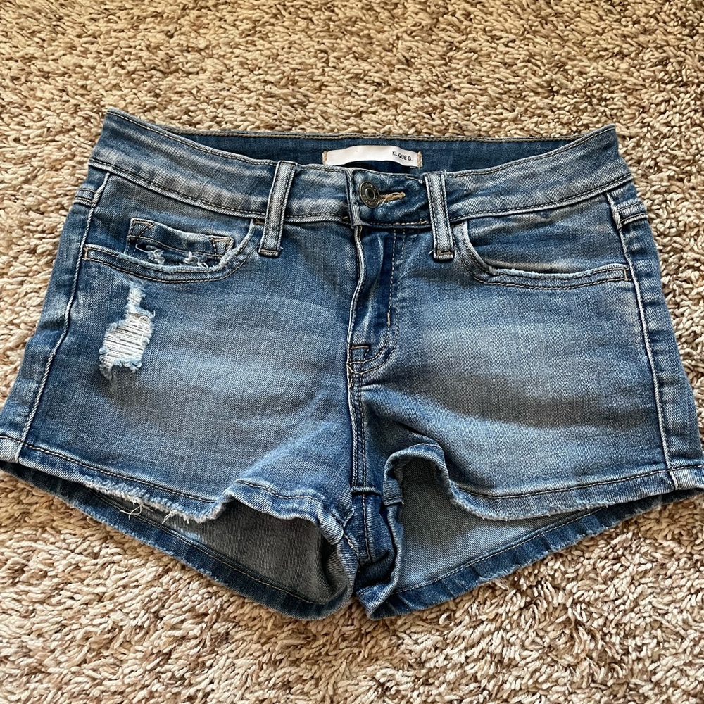 Klique B. Mid Rise Distressed Jean Shorts size 24